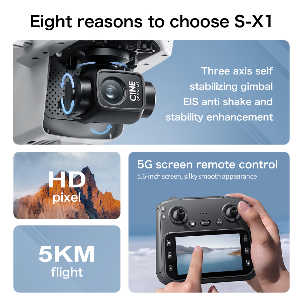 Original S-X1 GPS Foldable RC  - Drone Ae Rc ulasan dan harga